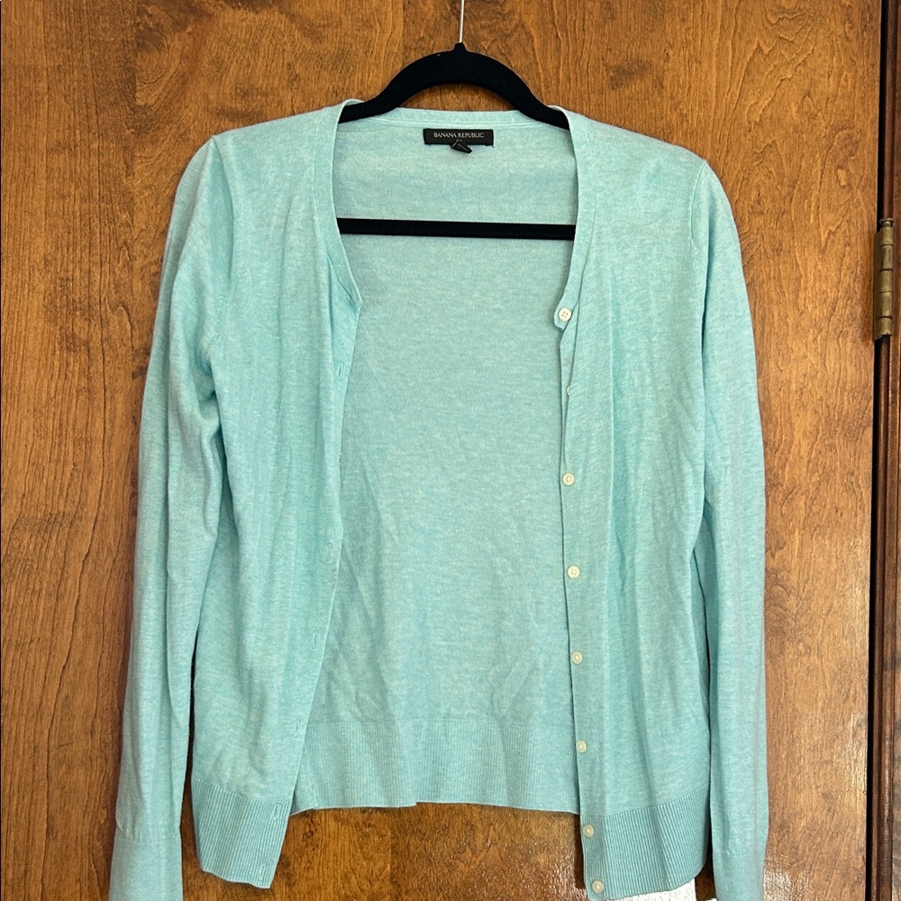 Banana Republic Soft Aqua Cardigan